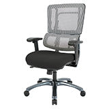 Vertical Grey Mesh Back Chair with Titanium Base